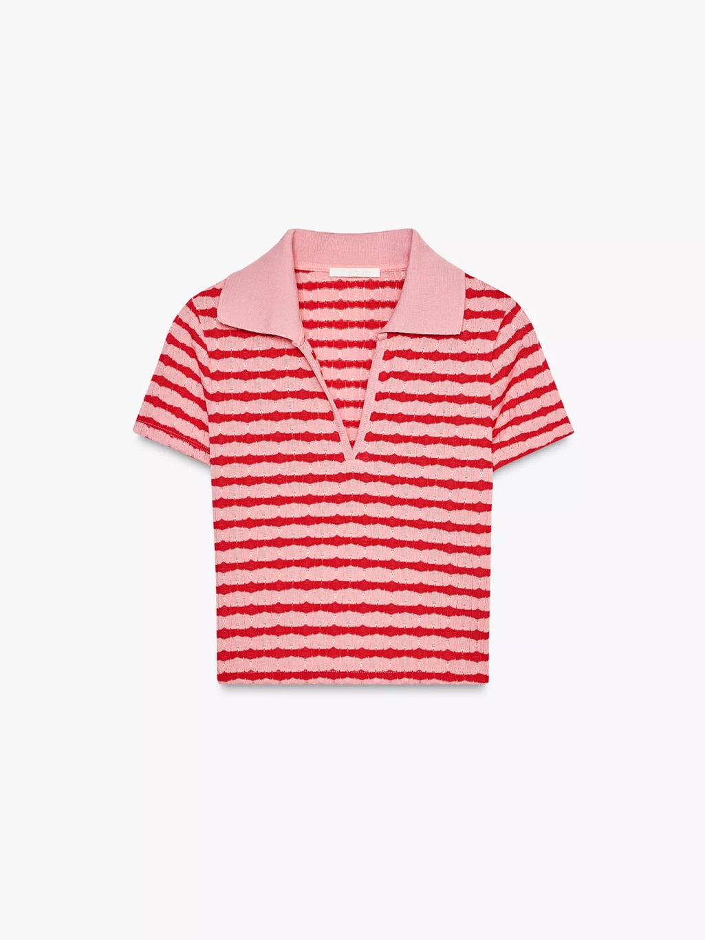 Pink & Red Striped Knit Matching Set
